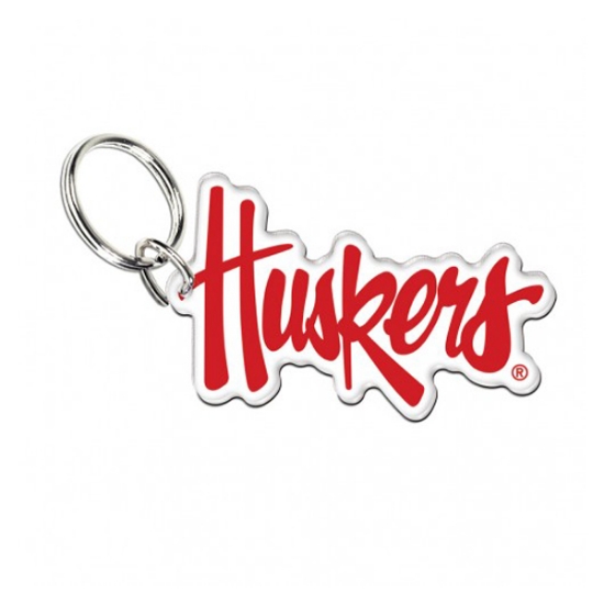 Picture of NU Huskers Script Key Ring
