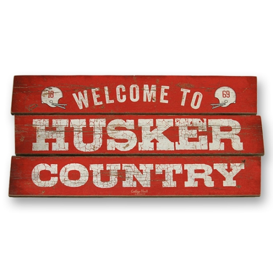 Picture of NU Husker Country Wood Sign