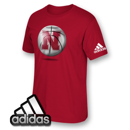 Picture of NU Adidas® Logo Ball T-Shirt