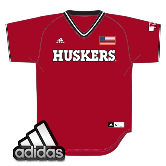 Picture of NU Adidas® Authentic Baseball Jersey