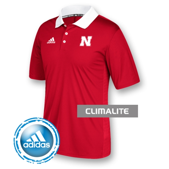 nebraska adidas polo