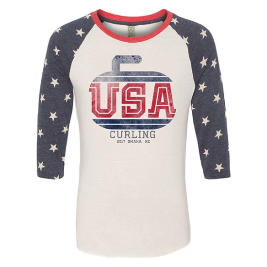 Picture of USA Curling Stars & Stripes Raglan