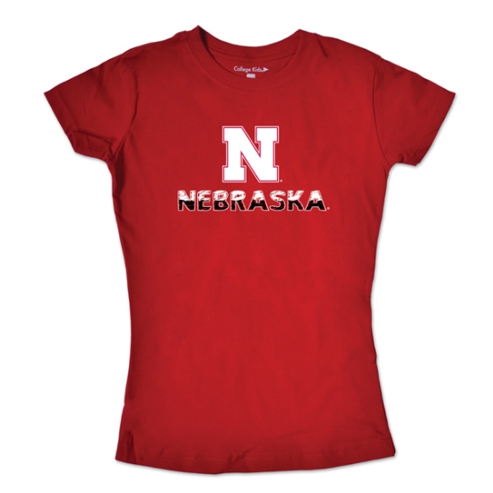 Picture of Nebraska Scribble Tee | Girls