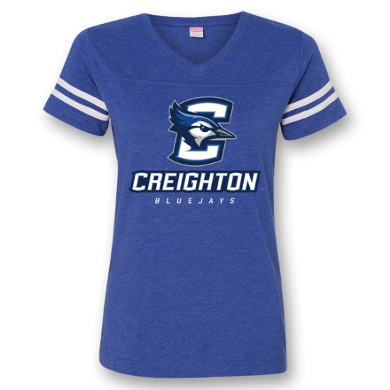 Picture of CU C Bird Creighton Football Jersey T-Shirt | Ladies