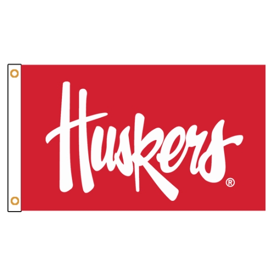 Picture of NU Huskers Script Flag