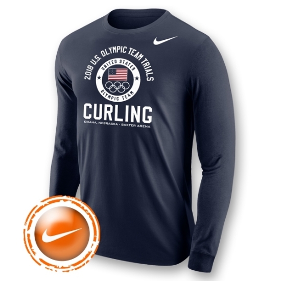 USA Olympic Curling Nike® Core L/S Tee | Lawlor's Custom Sportswear