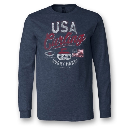 Picture of USA Curling Hurry Hard L/S T-Shirt