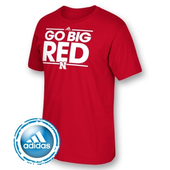 Picture of Nebraska Adidas® Youth Go Big Red Short Sleeve Shirt