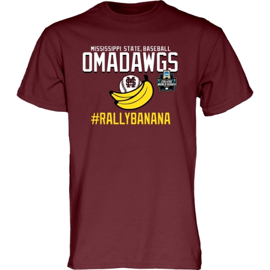 Picture of Mississippi State Bulldogs 2018 CWS Rally Banana Short Sleeve Shirt
