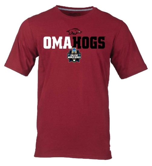 Picture of Arkansas Razorbacks 2018 CWS Russell Omahogs Short Sleeve Shirt