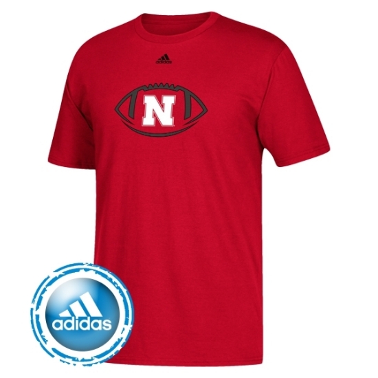 Picture of Nebraska Adidas® Youth Football Sideline Spiral Short Sleeve Shirt