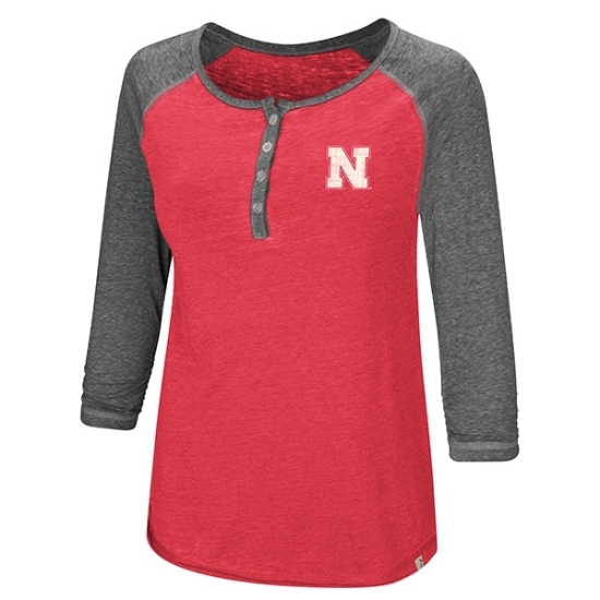 Picture of Nebraska Colosseum® Ladies Henley