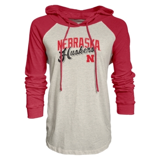 Picture of Nebraska Blue 84® Ladies Ashton Raglan Hoodie