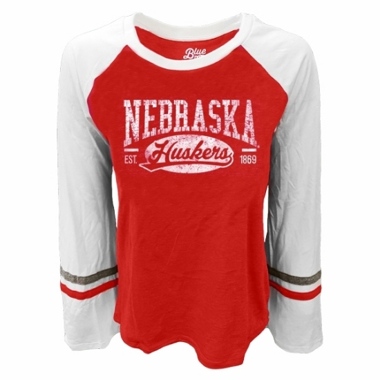 Picture of Nebraska Blue 84® Ladies Willow Bell Sleeve Tee