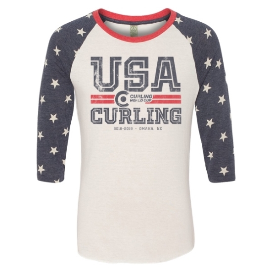Picture of Curling World Cup Stars & Stripes Three-Quarter Sleeve Raglan