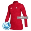 Picture of Nebraska Adidas® Ladies Game Mode Long Sleeve Knit ¼ Zip Pullover