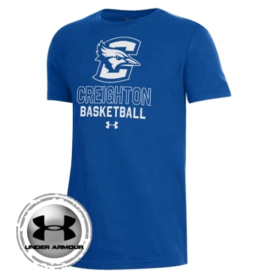 Picture of Creighton Under Armour® Youth Basketball Performance Cotton Short Sleeve Shirt