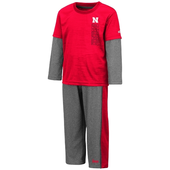 Picture of Nebraska Colosseum® Toddler Boys Bayharts Pant & Shirt Set