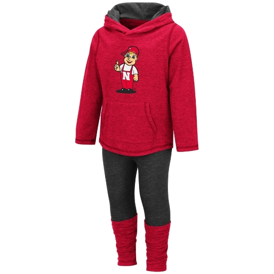 Picture of Nebraska Colosseum® Toddler Girls Minerva Long Sleeve Shirt & Leggings Set