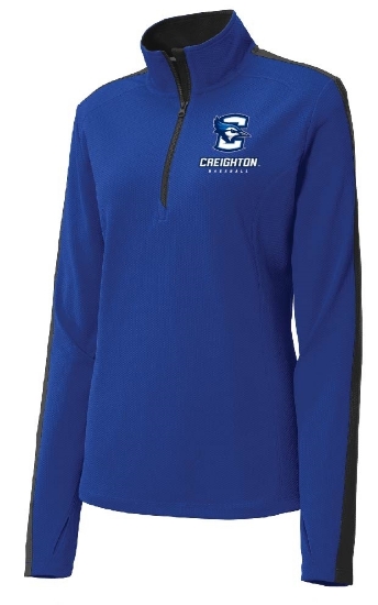 Picture of CU Baseball Sport-Tek® Ladies Sport-Wick® Textured Colorblock 1/4-Zip Pullover