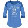 Picture of Creighton New Era® Ladies Heritage Blend Three-Quarter Sleeve Baseball Raglan Tee (CU-213)