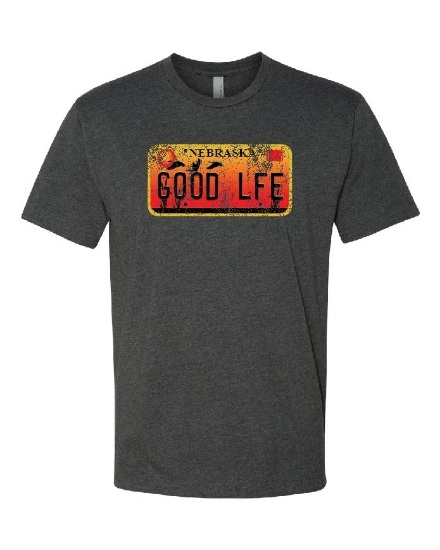 Picture of Nebraska Sunset License Plate 2002-2004 T-shirt