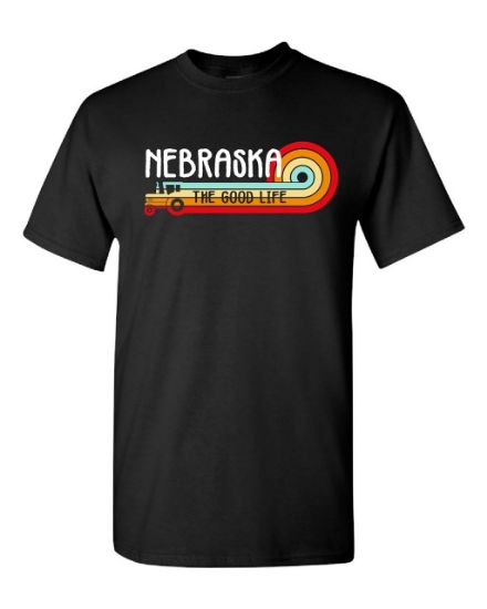 Picture of Nebraska The Good Life Retro Tractor T-shirt