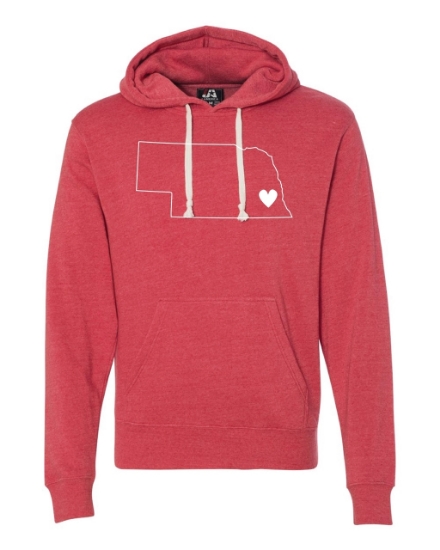 Picture of Nebraska Heart Triblend Hoodie