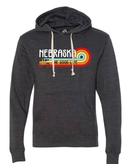 Picture of Nebraska Retro Tractor Triblend Hoodie