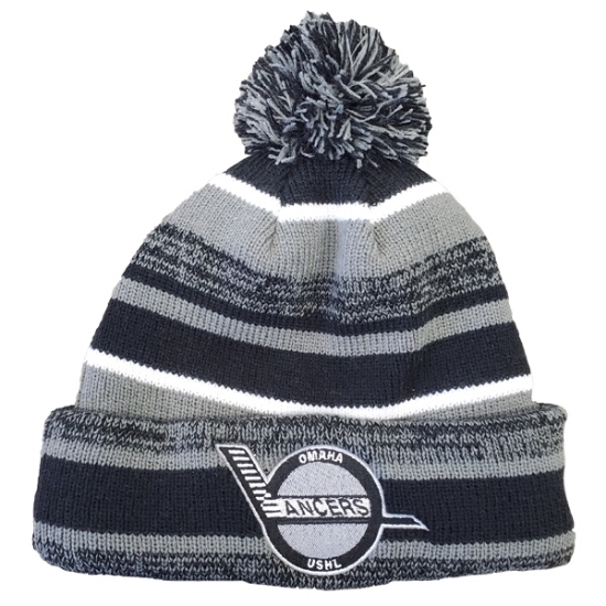 Picture of Lancers Hockey Retro New Era® Sideline Beanie Grey logo