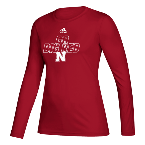 Picture of Nebraska Adidas® Ladies Locker Motto Creator Long Sleeve Shirt