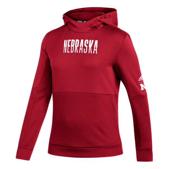 Picture of Nebraska Adidas® Ladies Split Name Team Issue Hooded Pullover