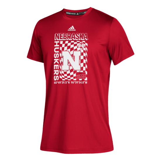 Picture of Nebraska Adidas® Youth Cover Story Aeroready Short Sleeve Shirt