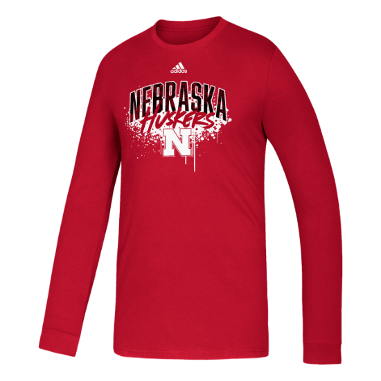 Picture of Nebraska Adidas® Youth Playmaker Amplifier Long Sleeve Shirt