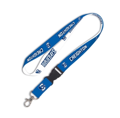 Picture of Creighton Royal and White Lanyard with Detachable Buckle
