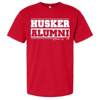 Picture of **PERSONALIZE WITH GRAD YEAR!** Nebraska Alumni Soft Cotton Short Sleeve Shirt  (NU-264)