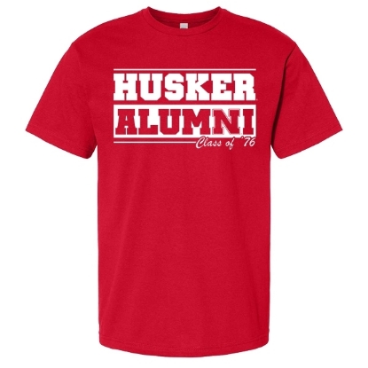 Picture of **PERSONALIZE WITH GRAD YEAR!** Nebraska Alumni Soft Cotton Short Sleeve Shirt  (NU-264)