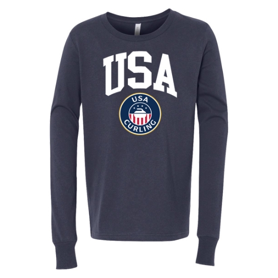 Picture of USA Curling Youth Long Sleeve Shirt -C