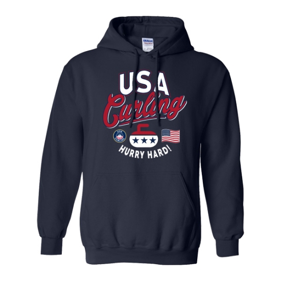 Picture of USA Curling Hooded Sweatshirt - D
