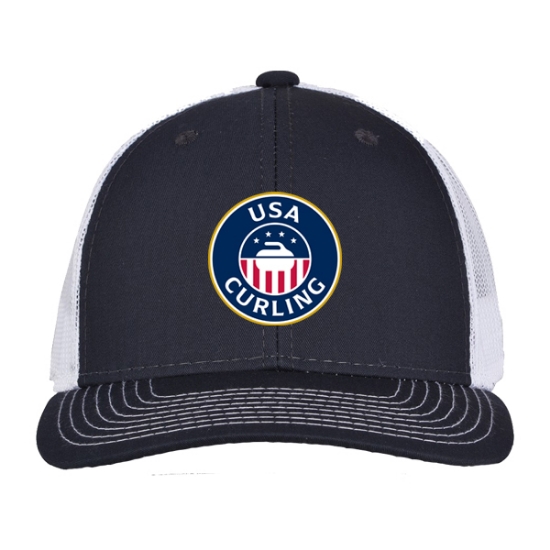 Lawlor's Custom Sportswear USA Curling Trucker Hat
