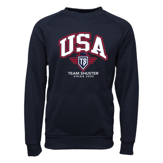 Picture of Team Shuster Performance Crewneck Sweatshirt with Front Pouch D