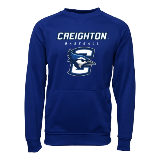 Picture of Creighton Baseball Performance Crewneck Sweatshirt with Front Pouch (CU-210)