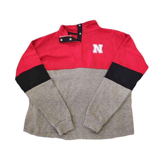 Picture of Nebraska Colosseum®  Ladies Oversized 1/4 Snap Jacket