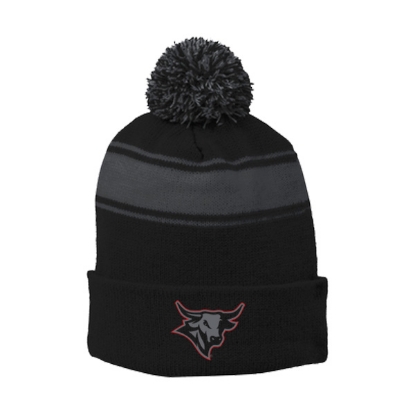 Picture of UNO Sport-Tek® Stripe Pom Pom Beanie