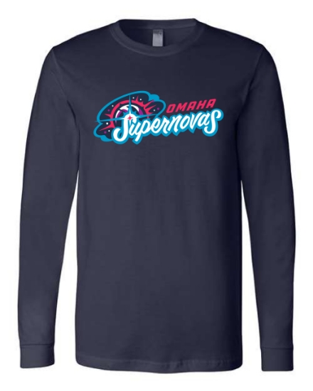 Picture of Supernovas Unisex Jersey Long Sleeve Shirt - Navy (SN-001)