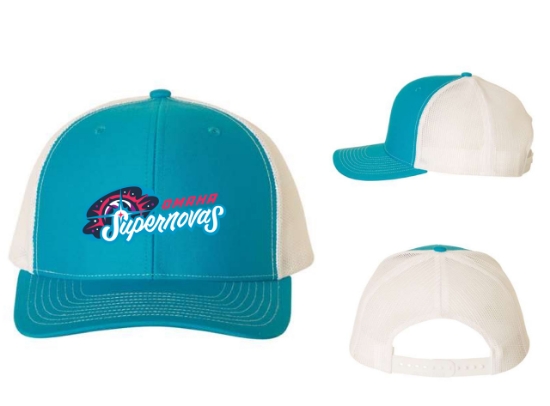 Picture of Supernovas Snapback Trucker Cap - Cyan/White