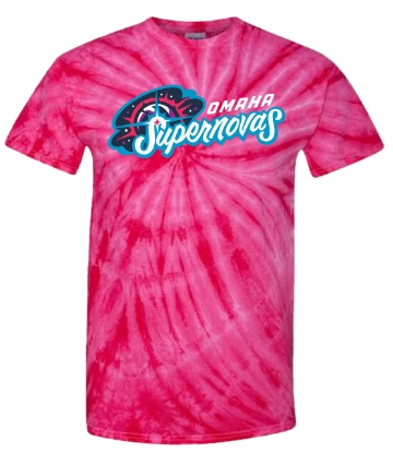 Picture of Supernovas YOUTH  Cyclone Pinwheel Tie-Dyed T-Shirt - Fuschia
