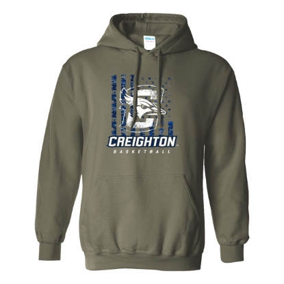 Picture of Creighton Basketball Military Hooded Sweatshirt (CU-323)