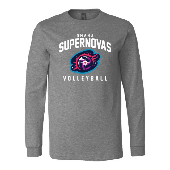 Picture of Supernovas Unisex Heather CVC Long Sleeve - Deep Heather Grey