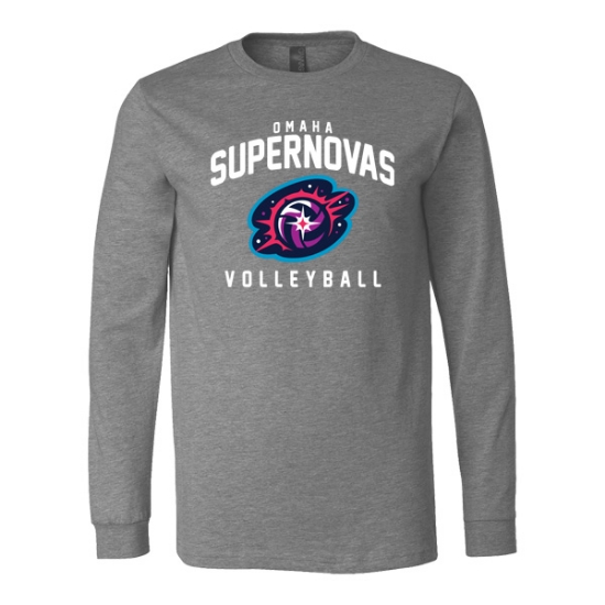 Picture of Supernovas Unisex Heather CVC Long Sleeve Shirt- Deep Heather Grey (SN-003)